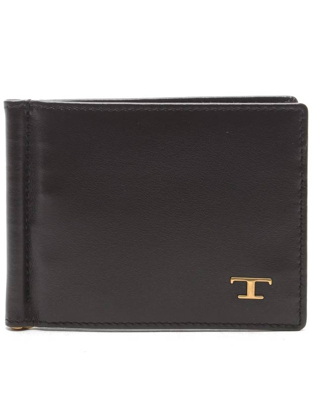 Men's T Logo Money Clip Bicycle Wallet Dark Brown - TOD'S - BALAAN.