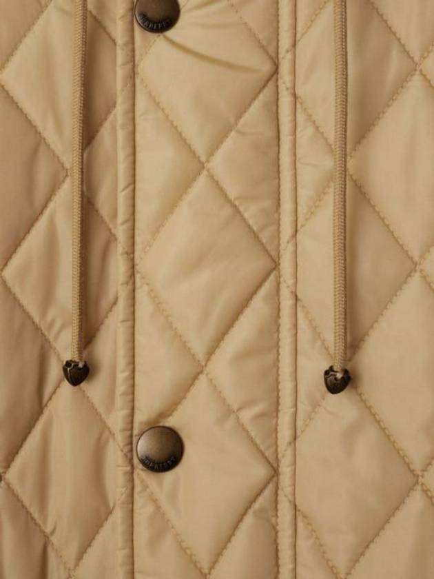 Hooded Quilted Parka Flax - BURBERRY - BALAAN 6