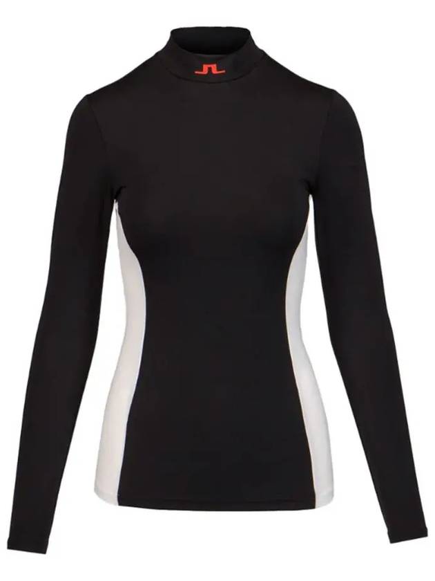 Thabisa Mockneck Long Sleeve T-Shirt Black - J.LINDEBERG - BALAAN 2