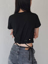 Sun and Moon Strap Tshirt BLACK - RUBATI - BALAAN 4