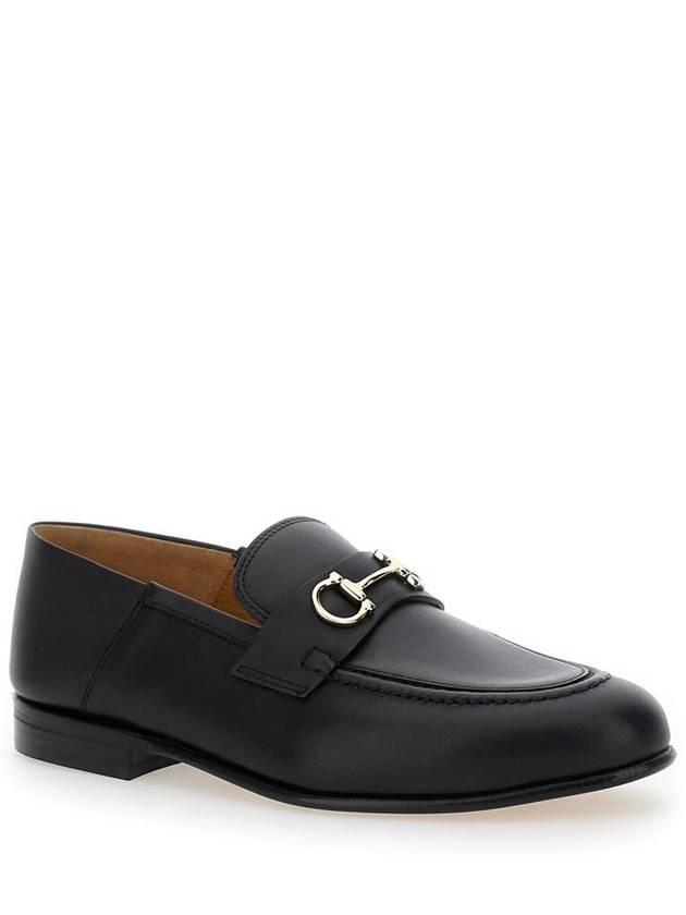 Gancini Ornament Mule Loafers Black - SALVATORE FERRAGAMO - BALAAN 2