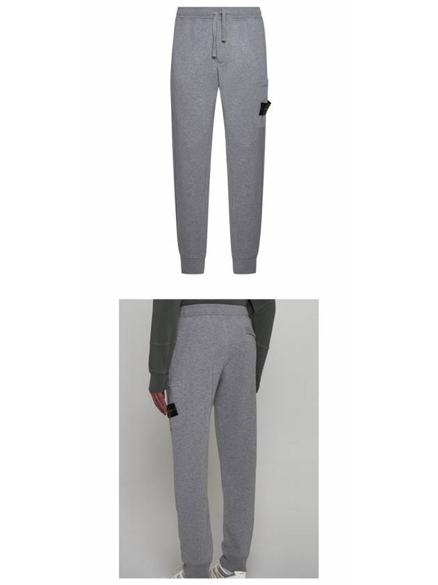 Compass Patch Cotton Jersey Track Pants Grey - STONE ISLAND - BALAAN 5