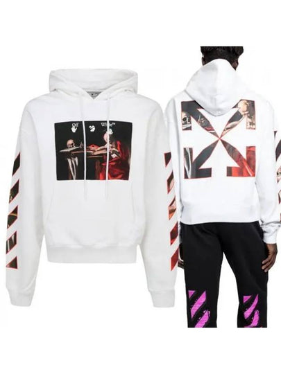 Men's Caravaggio Arrow Brushed Hoodie White - OFF WHITE - BALAAN 2