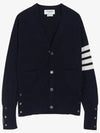 Men's Diagonal Classic Cashmere Cardigan Navy - THOM BROWNE - BALAAN 2