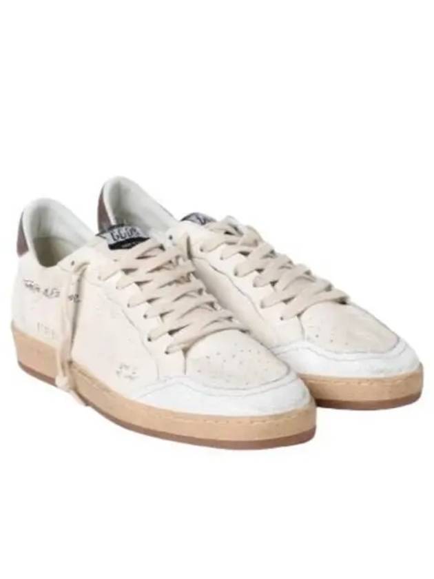 Suede Tab Leather Low Top Sneakers White - GOLDEN GOOSE - BALAAN 2