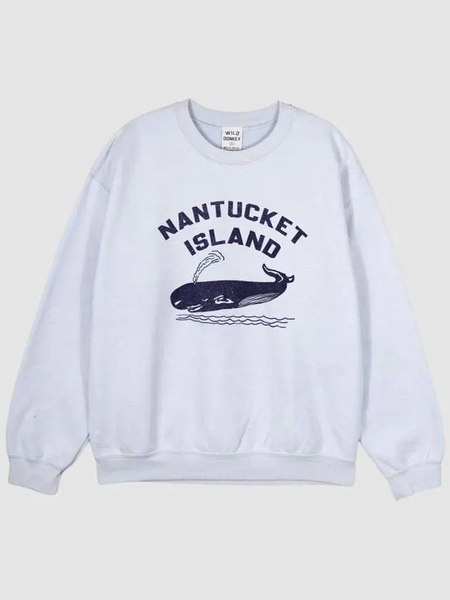 Nantucket Graphic Extra Strong Washed Sweatshirt Washed Sky - WILD DONKEY - BALAAN 2