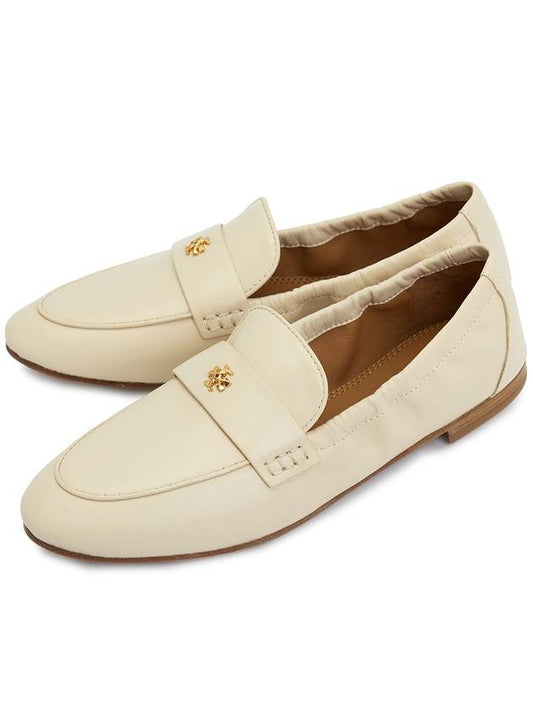 Ballet Double T Napa Leather Loafers New Cream - TORY BURCH - BALAAN 2