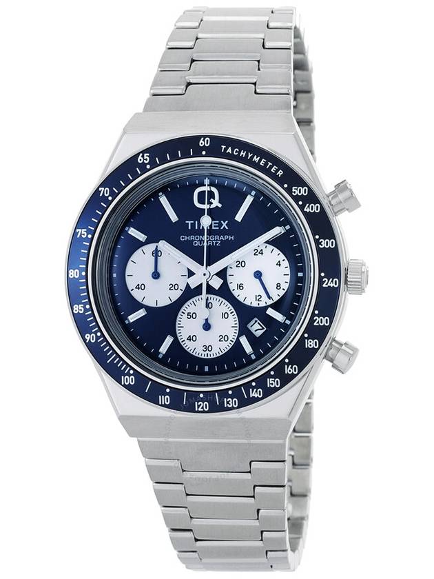 Timex Q Timex Chronograph Quartz Blue Dial Men's Watch TW2W51600 - TIMEX - BALAAN 1