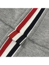 Center Back Stripe Cotton Zip Up Hoodie Light Grey - THOM BROWNE - BALAAN 7