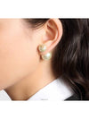 Tribales CD Logo Resin Pearl Earrings White - DIOR - BALAAN 5