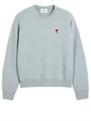 De Coeur Embossed Logo Crewneck Sweatshirt Blue - AMI - BALAAN 2