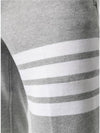 diagonal armband chino cotton straight pants gray - THOM BROWNE - BALAAN.
