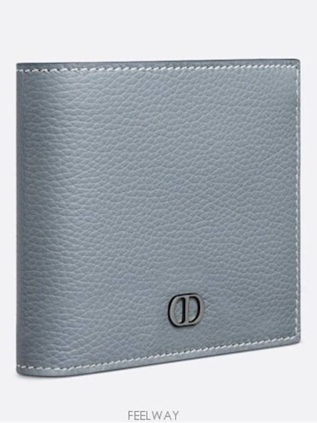 Compact Wallet Dior Gray Grained Calfskin CD Ic - DIOR - BALAAN 2