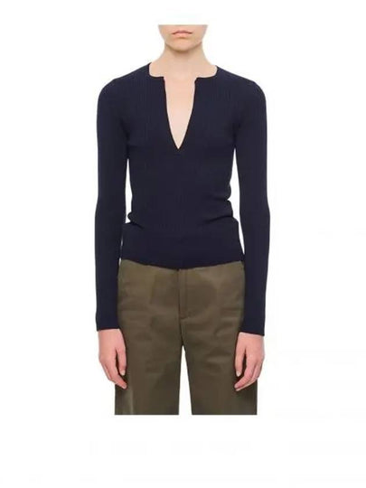 Urlo V-Neck Knit Top Navy - MAX MARA - BALAAN 2