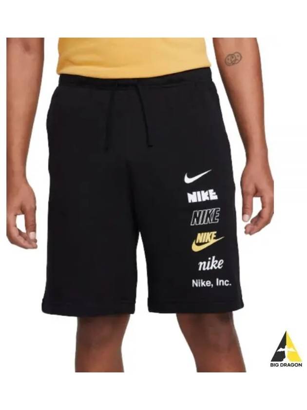 Club Fleece French Terry Shorts Black - NIKE - BALAAN 2