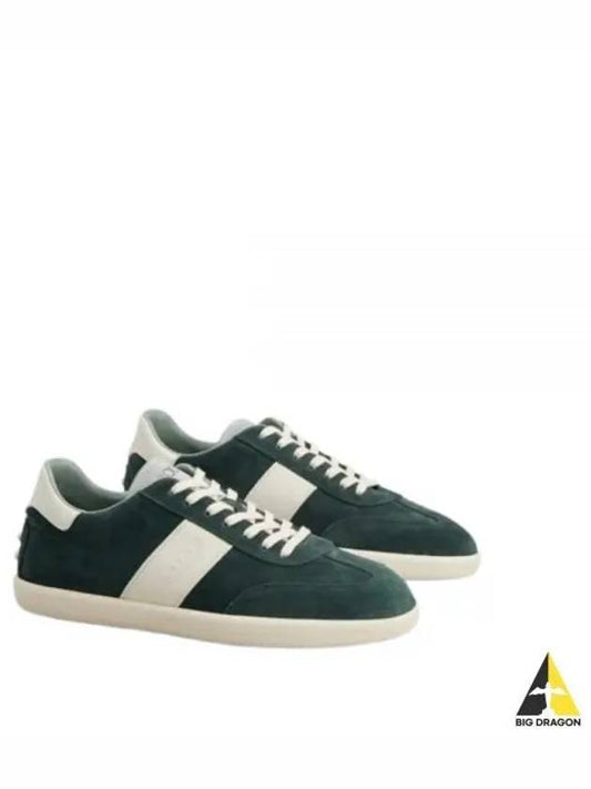 Logo Suede Low Top Sneakers Green - TOD'S - BALAAN 2