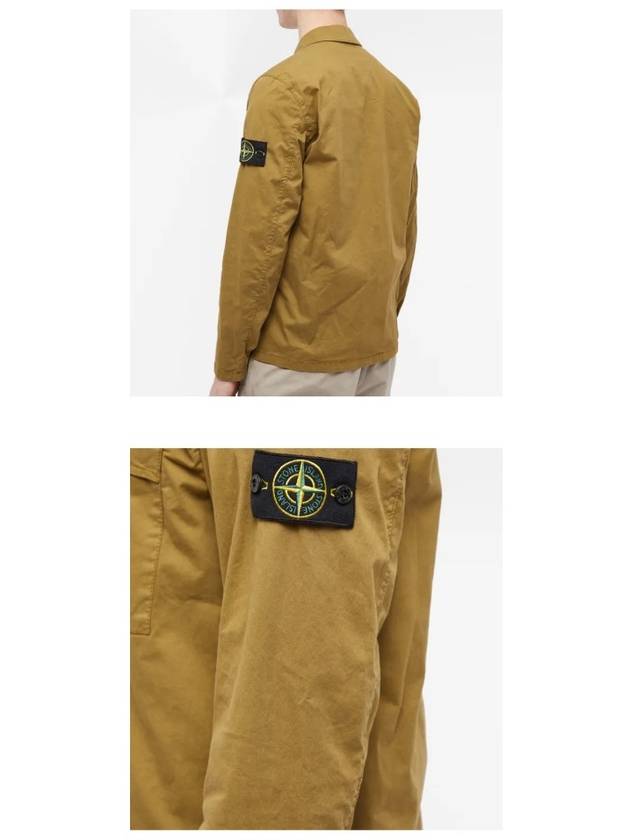 Wappen Patch Double Pocket Cotton Zip-Up Jacket Beige - STONE ISLAND - BALAAN 6