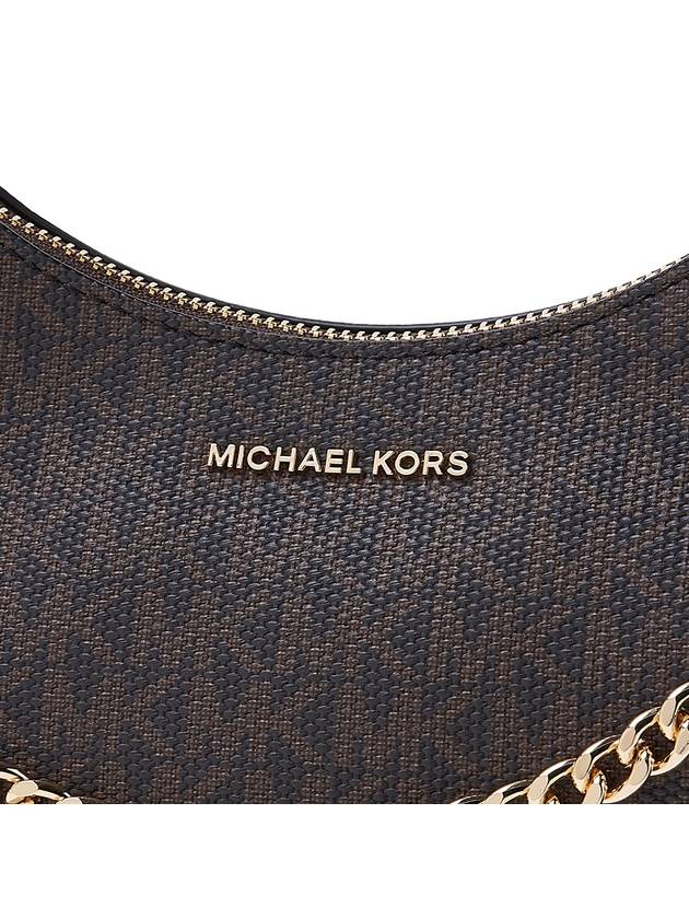 Wilma Logo Shoulder Bag Black Brown - MICHAEL KORS - BALAAN 8