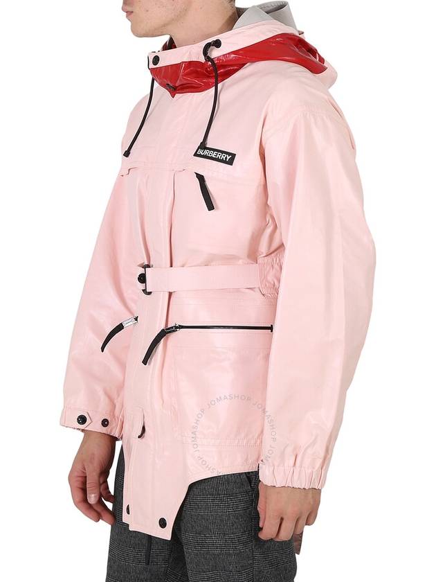 Men s Parka Military Jacket Burberry Pale Pink Cut out Hem Two tone Coated Nylon Brand Size 46 US 36 - BURBERRY - BALAAN 4