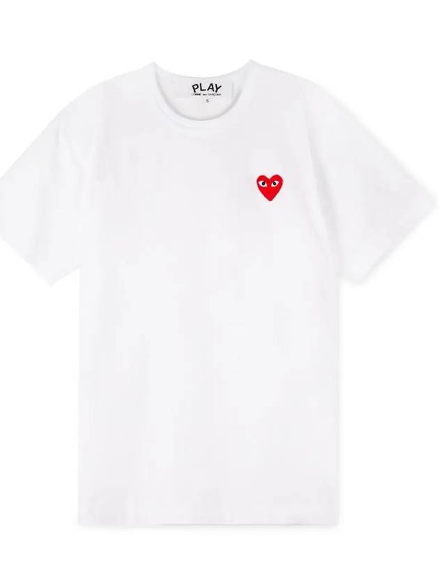 Red Heart T-Shirt White - COMME DES GARCONS PLAY - BALAAN 4