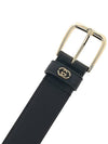 Men's Interlocking G Square Buckle Belt Black - GUCCI - BALAAN 7