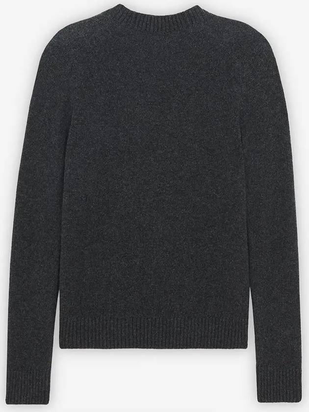 Baby Fox Patch Cosy Cardigan Dark Grey - MAISON KITSUNE - BALAAN 4