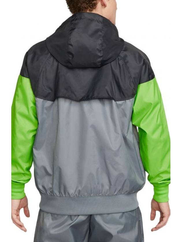 Sportswear Windrunner Hoodie Track Jacket Cool Grey Action Green - NIKE - BALAAN 4