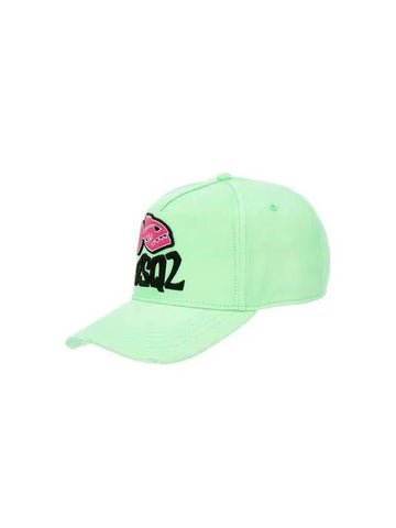 Men's Embroidered Logo Baseball Cap Neon Green 270355 - DSQUARED2 - BALAAN 1