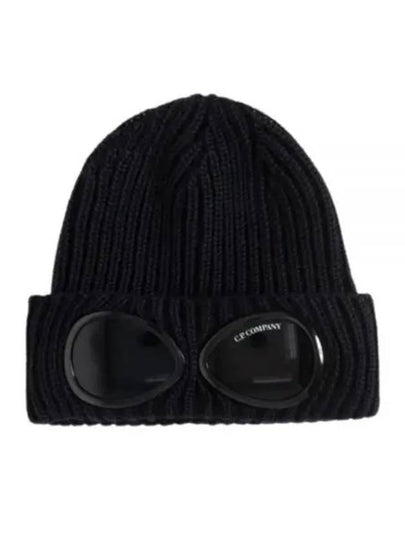 Extra Fine Merino Wool Goggle Beanie Navy - CP COMPANY - BALAAN 2