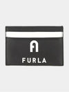 Iris Logo Card Holder Black White Common Wallet WP00173 BX0328 P1900 - FURLA - BALAAN 2