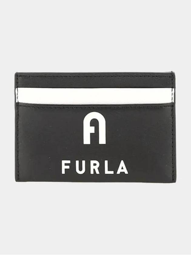 Iris Logo Card Holder Black White Common Wallet WP00173 BX0328 P1900 - FURLA - BALAAN 2