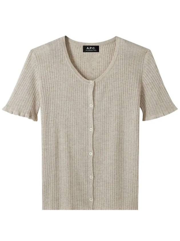 Aria Short Sleeve Cardigan Beige - A.P.C. - BALAAN 2