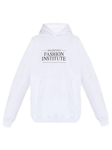 Fashion Institute Large Fit Hooded Top White - BALENCIAGA - BALAAN 1