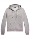 Embroidered Logo Pony Zip-Up Hoodie Grey - POLO RALPH LAUREN - BALAAN 2