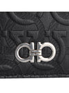 Embossed Logo Flap Gancini Card Wallet Black - SALVATORE FERRAGAMO - BALAAN 6