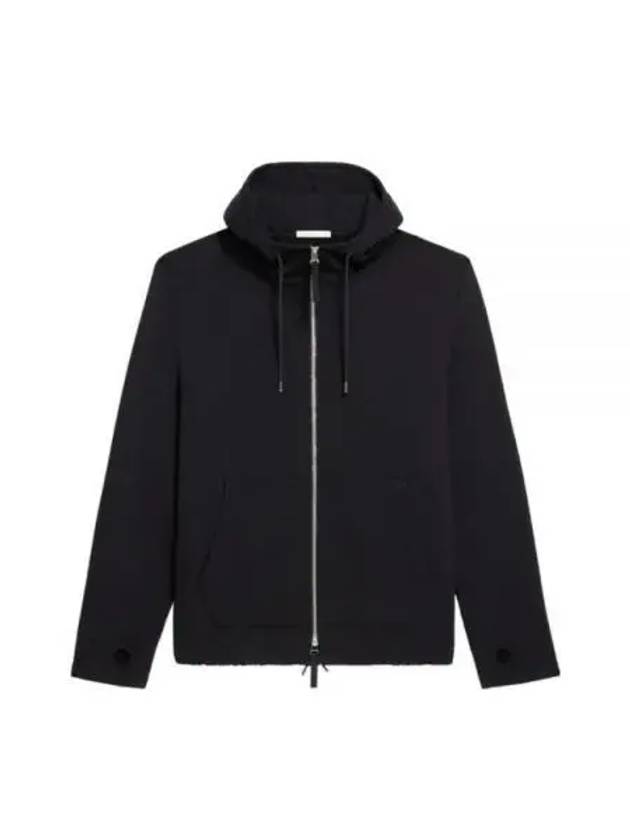 Embroidered Cotton Hooded Jacket Black - HELMUT LANG - BALAAN 2