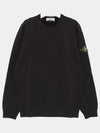 Wappen Patch Crew Neck Cotton Sweatshirt Black - STONE ISLAND - BALAAN 2