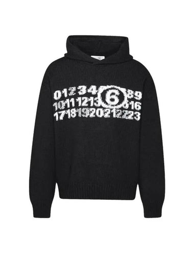 Number Logo Virgin Wool Hoodie Black - MAISON MARGIELA - BALAAN 1