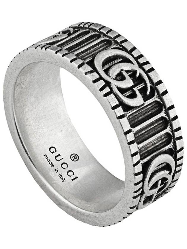 GG Marmont Silver Ring with Bouble G Detail - GUCCI - BALAAN 2