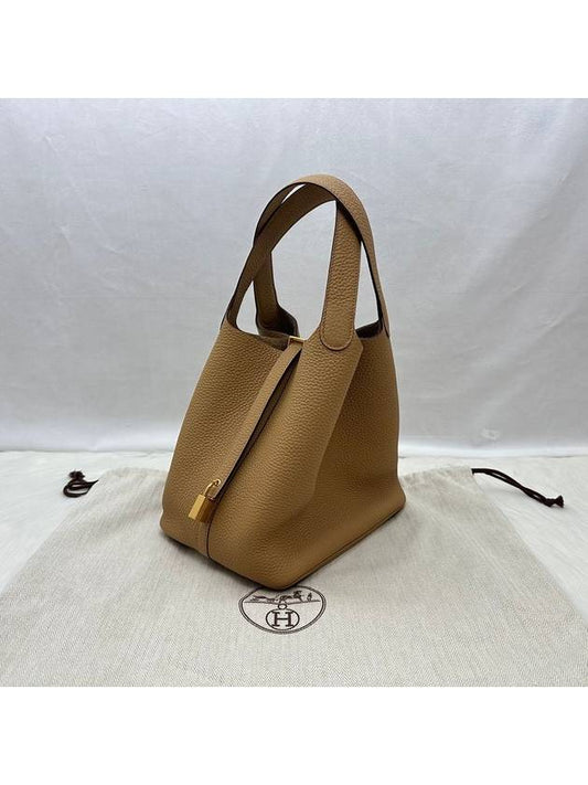 24 Years Women s Picotan 22 Epson Leather Tote Bag Gold Biscuit LUX246281 - HERMES - BALAAN 2