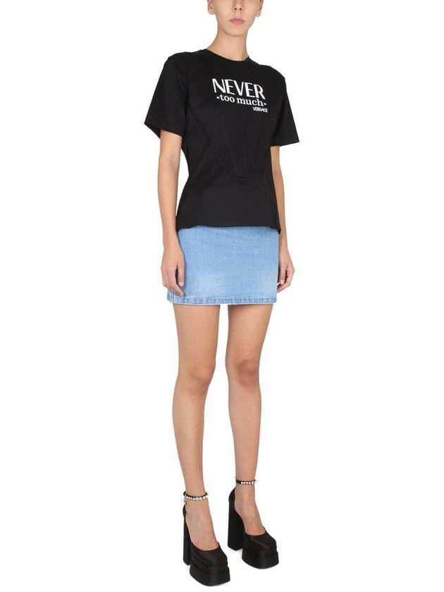 NEVER TOO MUCH Corset T-shirt 10075301A053761B000 B0040193966 - VERSACE - BALAAN 3