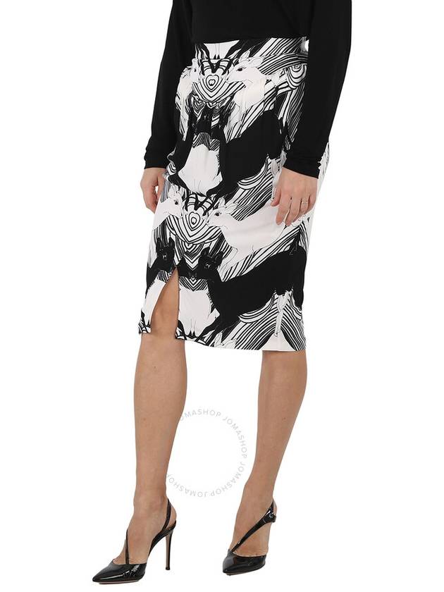 Women's Deer Print Jersey Silk H-Line Skirt - BURBERRY - BALAAN 3