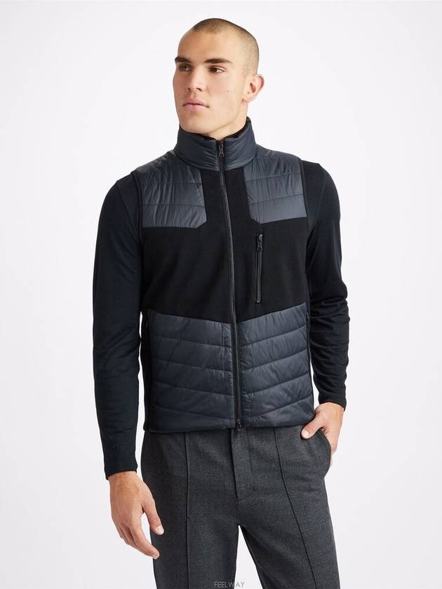 Men'S Skull & T'S Merino Full Zip Vest Black - G/FORE - BALAAN 3