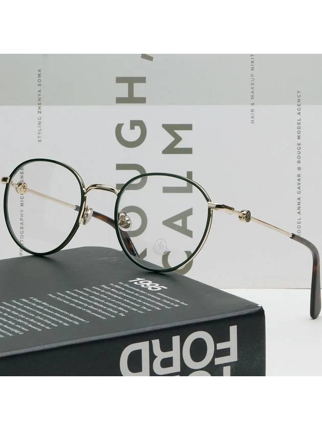 Eyewear Round Metal Eyeglasses Brown - MONCLER - BALAAN 3