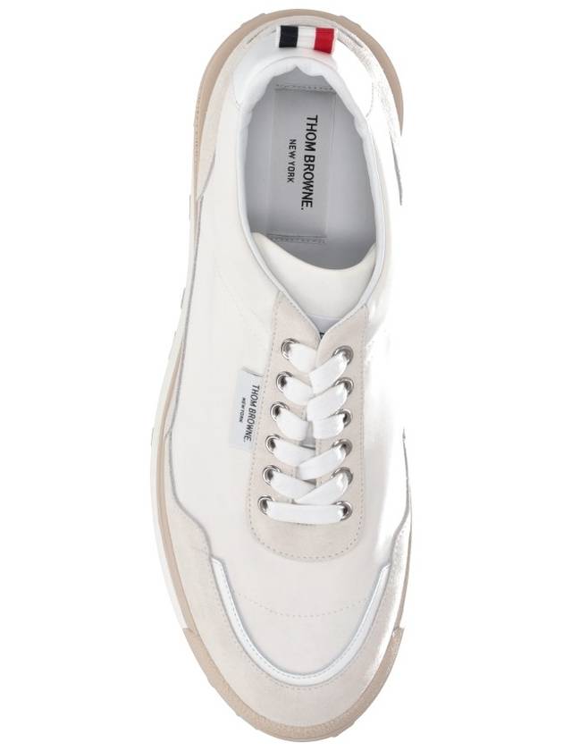 Alumni Eco Nylon Sneaker Tonal White Fun Mix - THOM BROWNE - BALAAN 5