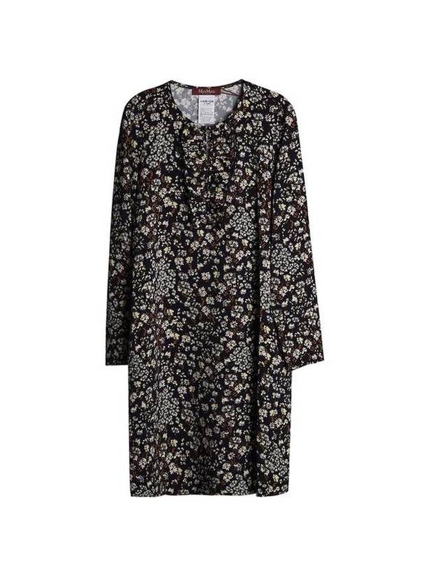 Favella Floral Printed Midi Dress Balck - MAX MARA - BALAAN 1