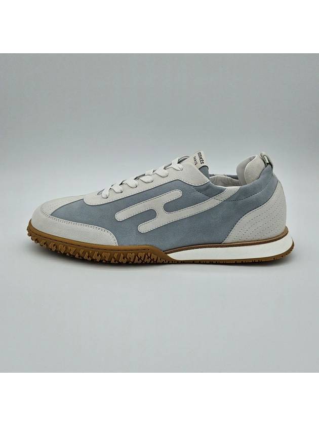 Jet Technical Suede Goatskin Low Top Sneakers Blue - HERMES - BALAAN 4