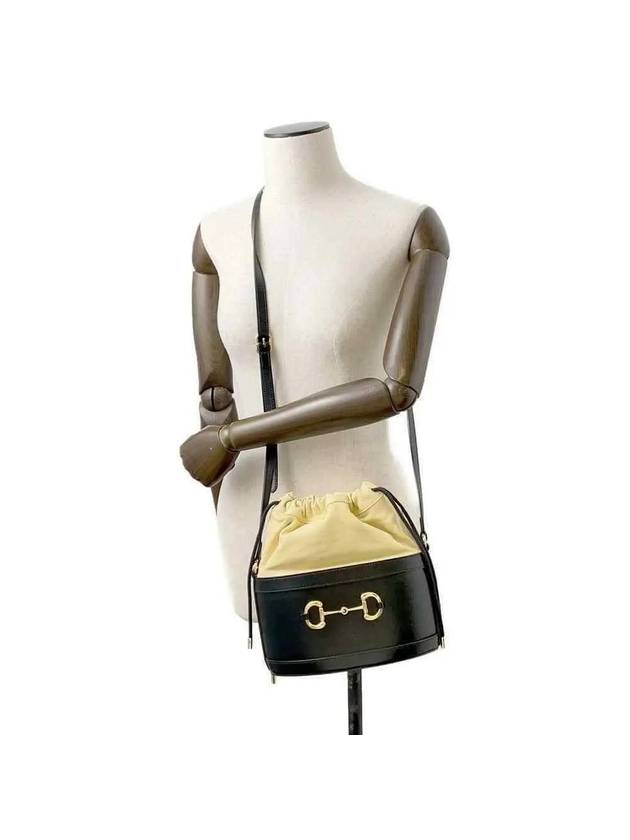 Women's 1955 Horsebit Small Bucket Bag Black - GUCCI - BALAAN 5