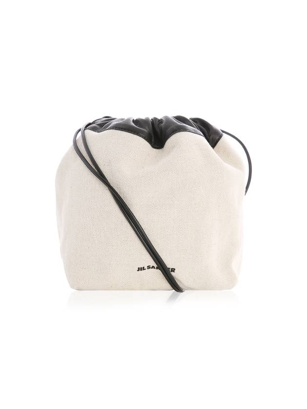 Logo Drawstring Cross Bag Ivory - JIL SANDER - BALAAN.