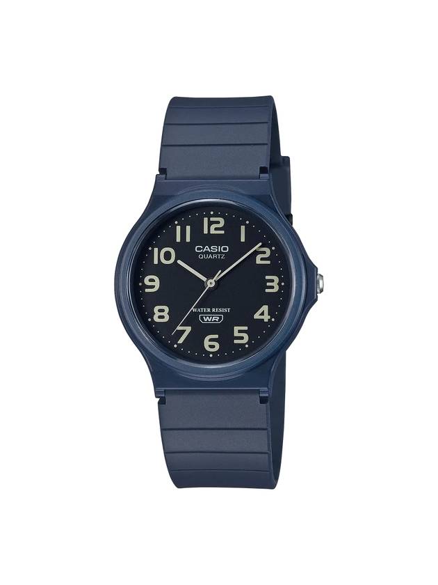 Silicone Analog Watch Black Navy - CASIO - BALAAN 1